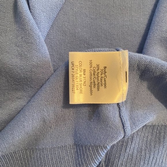 X-Large, George, blue, short sleeve sweater - Picture 5 of 5